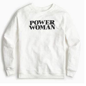 J.Crew Power Woman Sweatshirt, SML, NWT